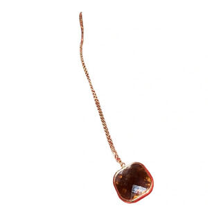 Vintage style Mother  of Pearl Smoky Square Pendant Necklace